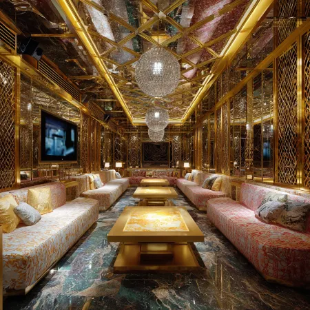 연동 미아 스피커가 양쪽에 놓인 룸